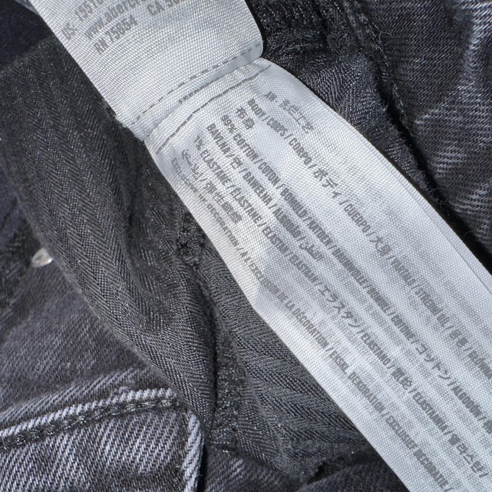Abercrombie & Fitch Black Denim Straight Button Fly High Rise Crossover Dad Jean - Picture 8 of 11